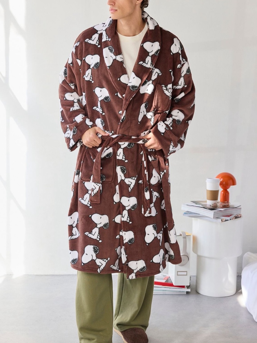 Peanuts Snoopy Pattern Lounge Robe
